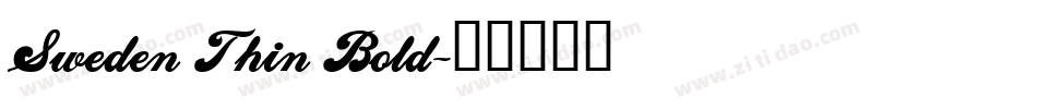 Sweden Thin Bold字体转换